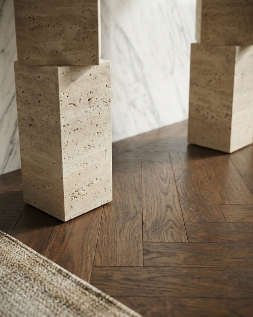 Beige Travertine Console Table – Custom Stone Dresuar