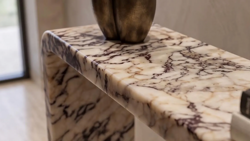 Calacatta Viola Marble Entryway Dresser Natural Stone Furniture