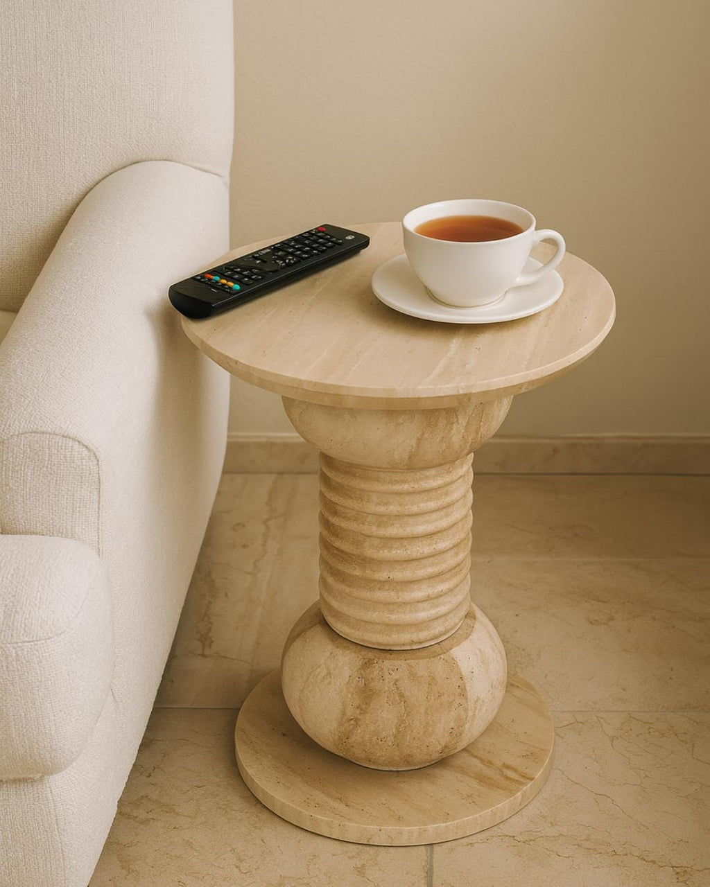 Handmade Travertine Coffee Table Luxury Marble Console Table Furniture