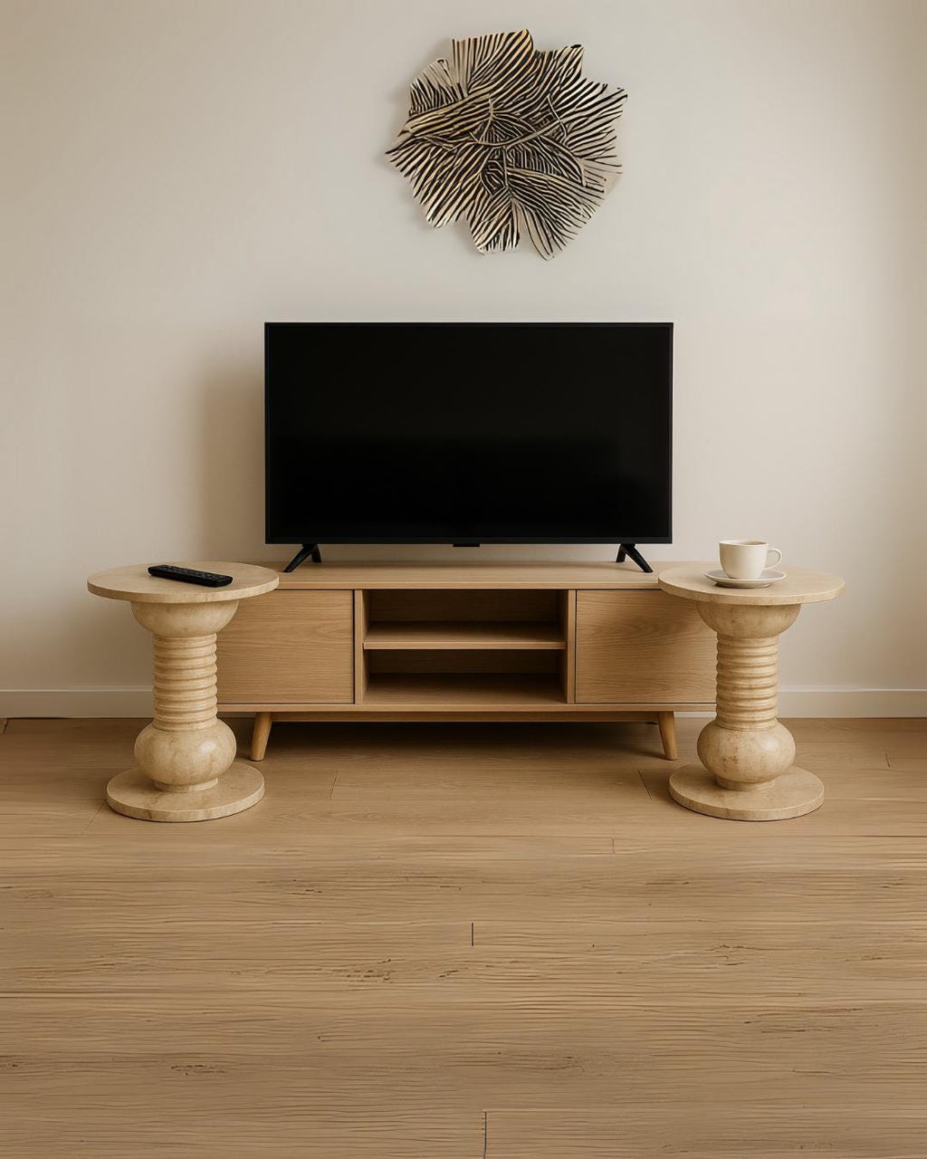 Handmade Travertine Coffee Table Luxury Marble Console Table Furniture