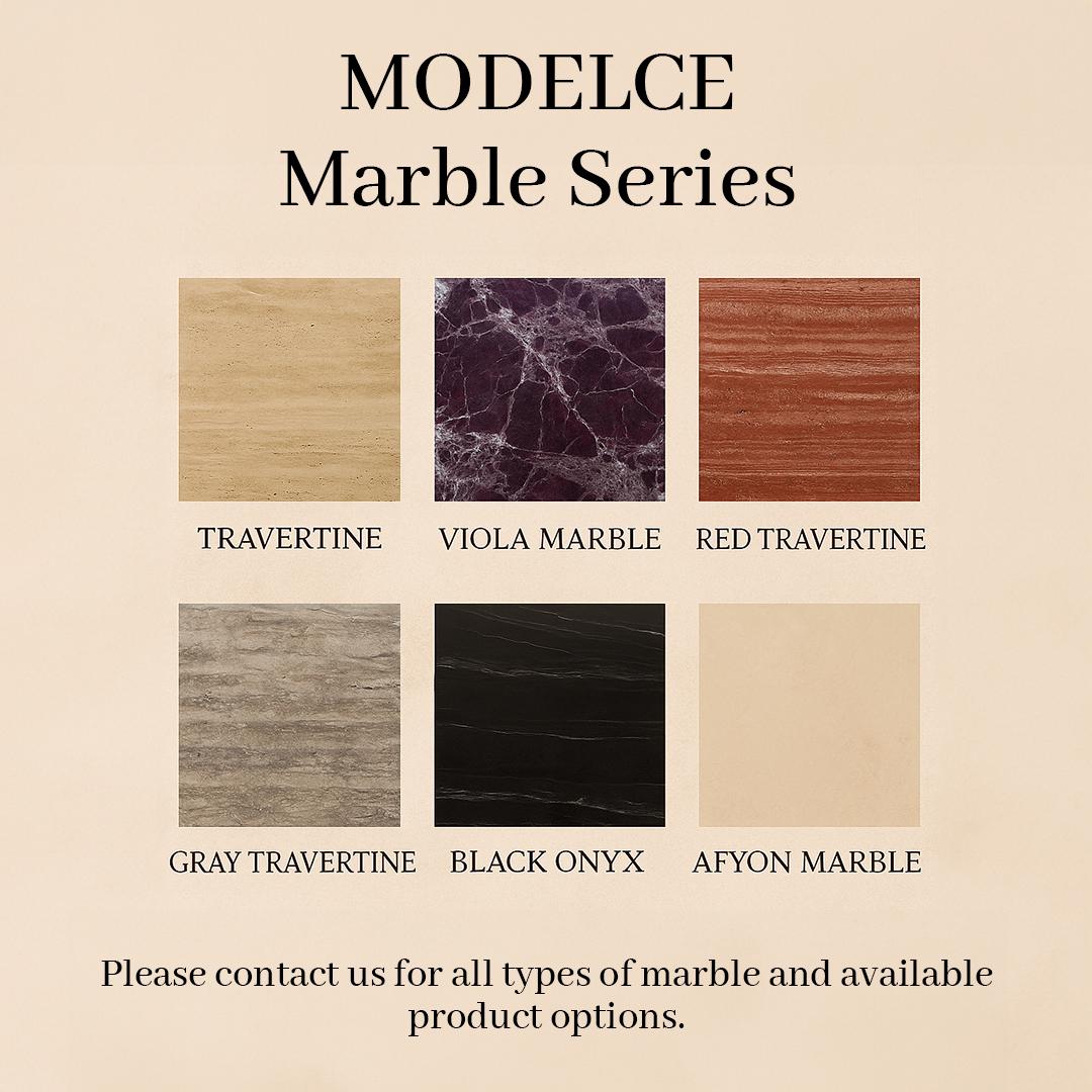 Handmade Round Marble Side Table: Modern Accent Decor
