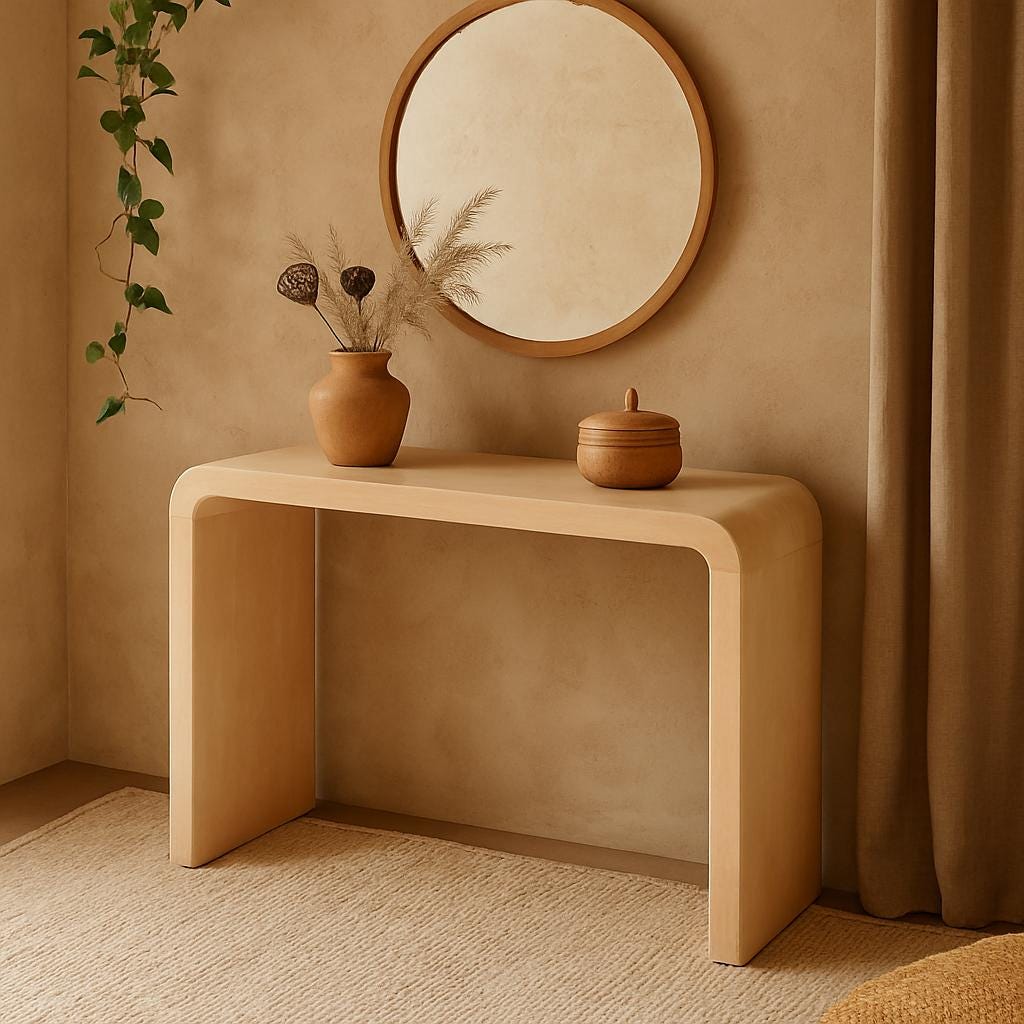 Travertine Marble Stone Entryway Console Table, Luxury Home Furniture