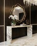 Calacatta Viola Marble Console Table Luxury Handcrafted Stone Entryway Table