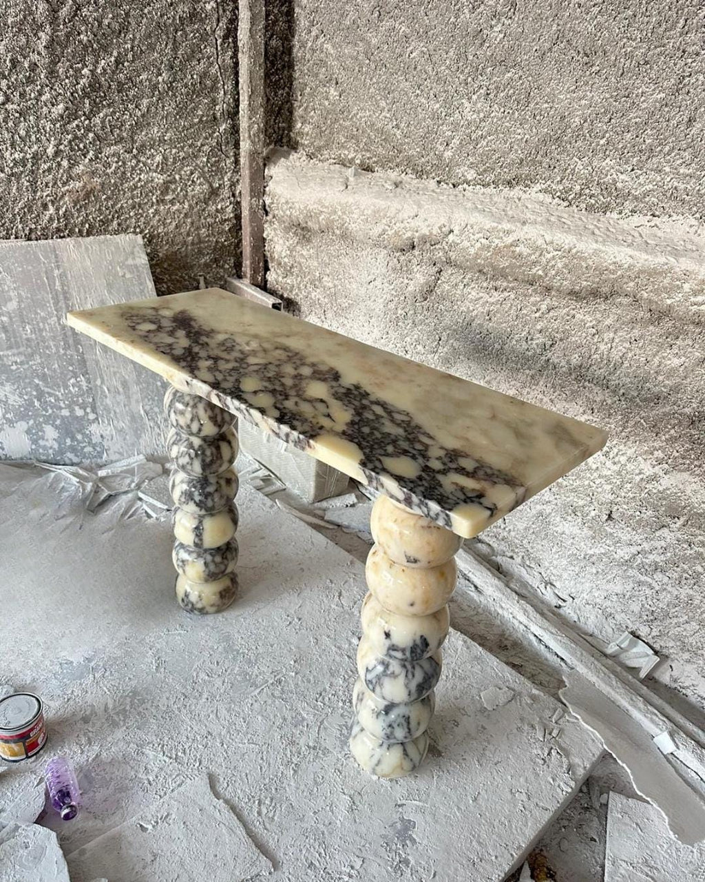 Handmade Calacatta Viola Marble Console Table, Modern Entryway Table Luxury Home Furniture Dresser