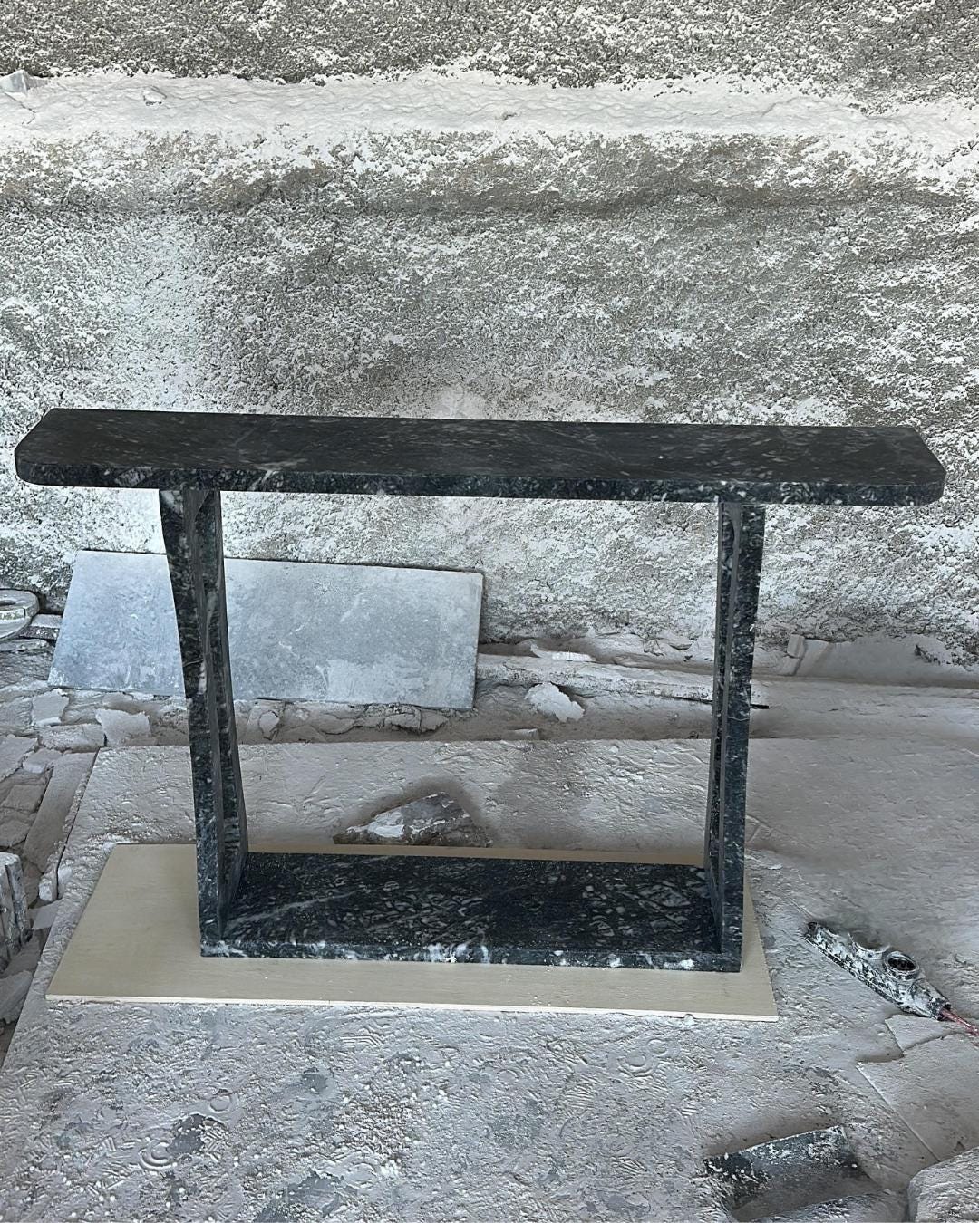 Handmade Black Marble Dresser Console Table Luxury Stone Furniture