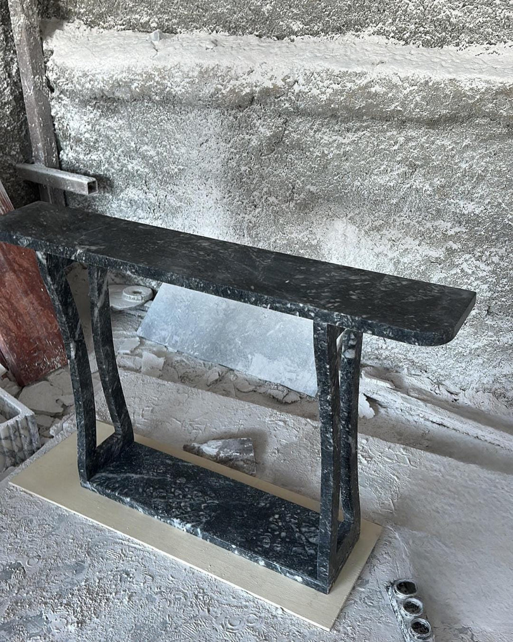Handmade Black Marble Dresser Console Table Luxury Stone Furniture