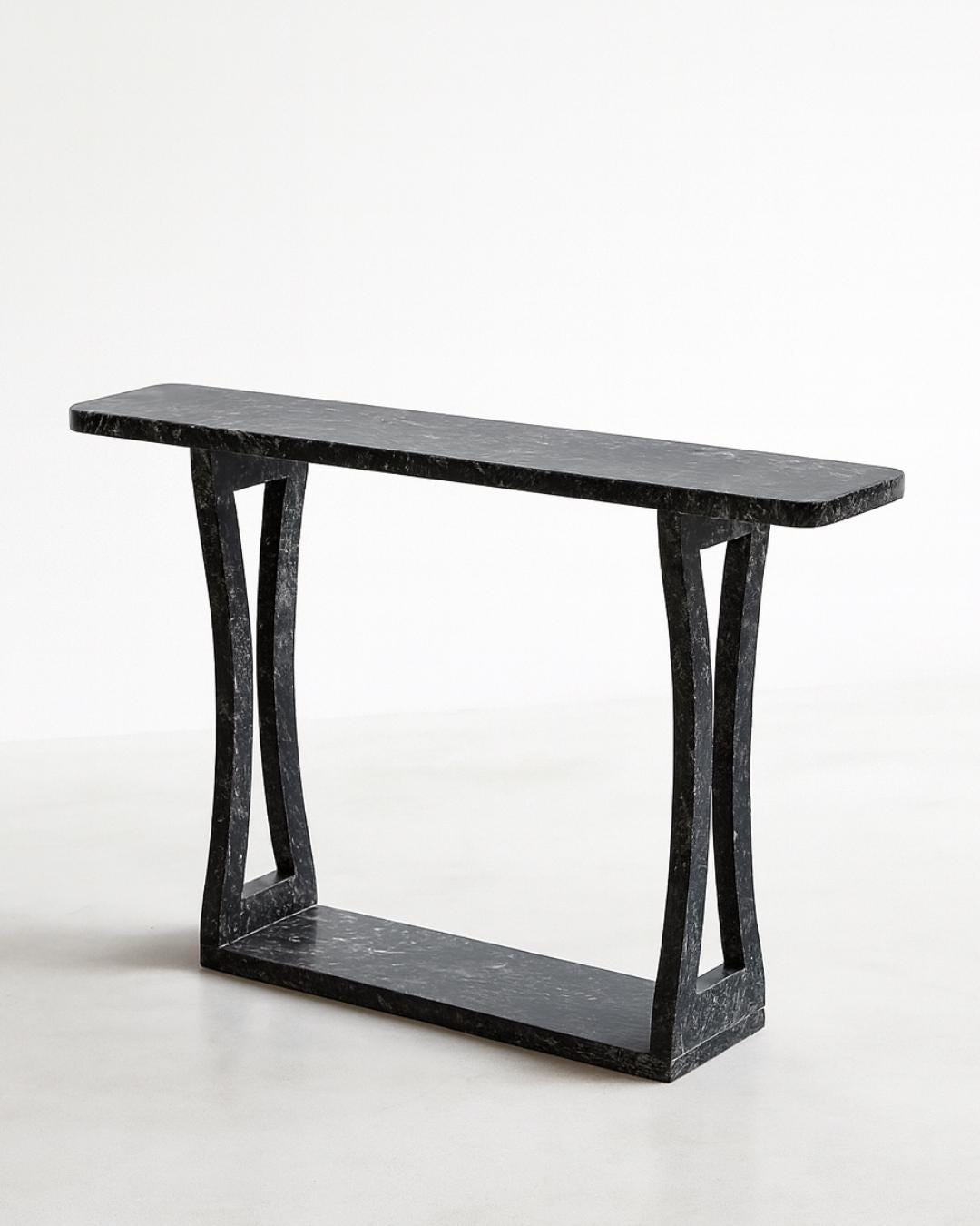 Handmade Black Marble Dresser Console Table Luxury Stone Furniture