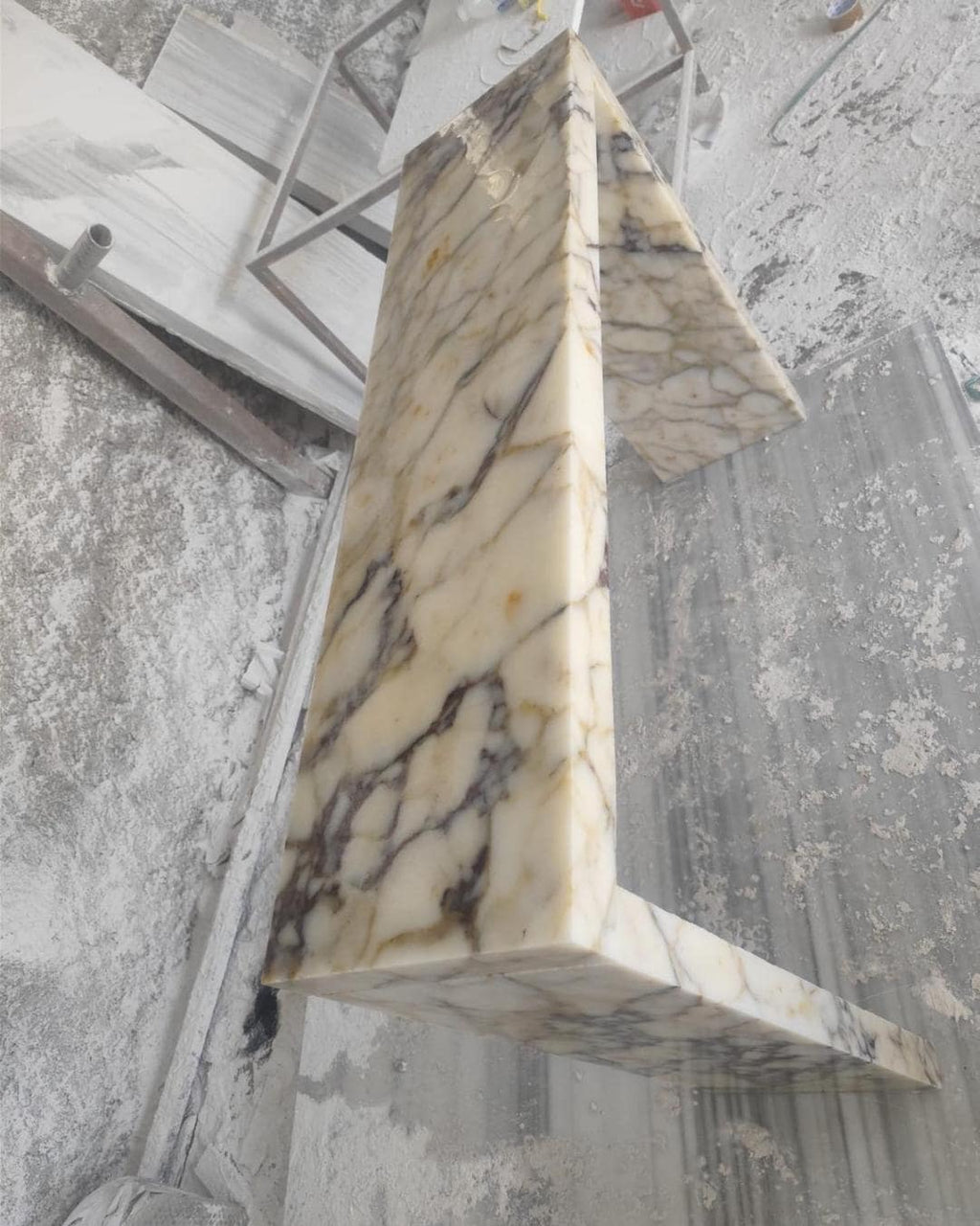 Calacatta Viola Marble Console Table Luxury Handcrafted Stone Entryway Table