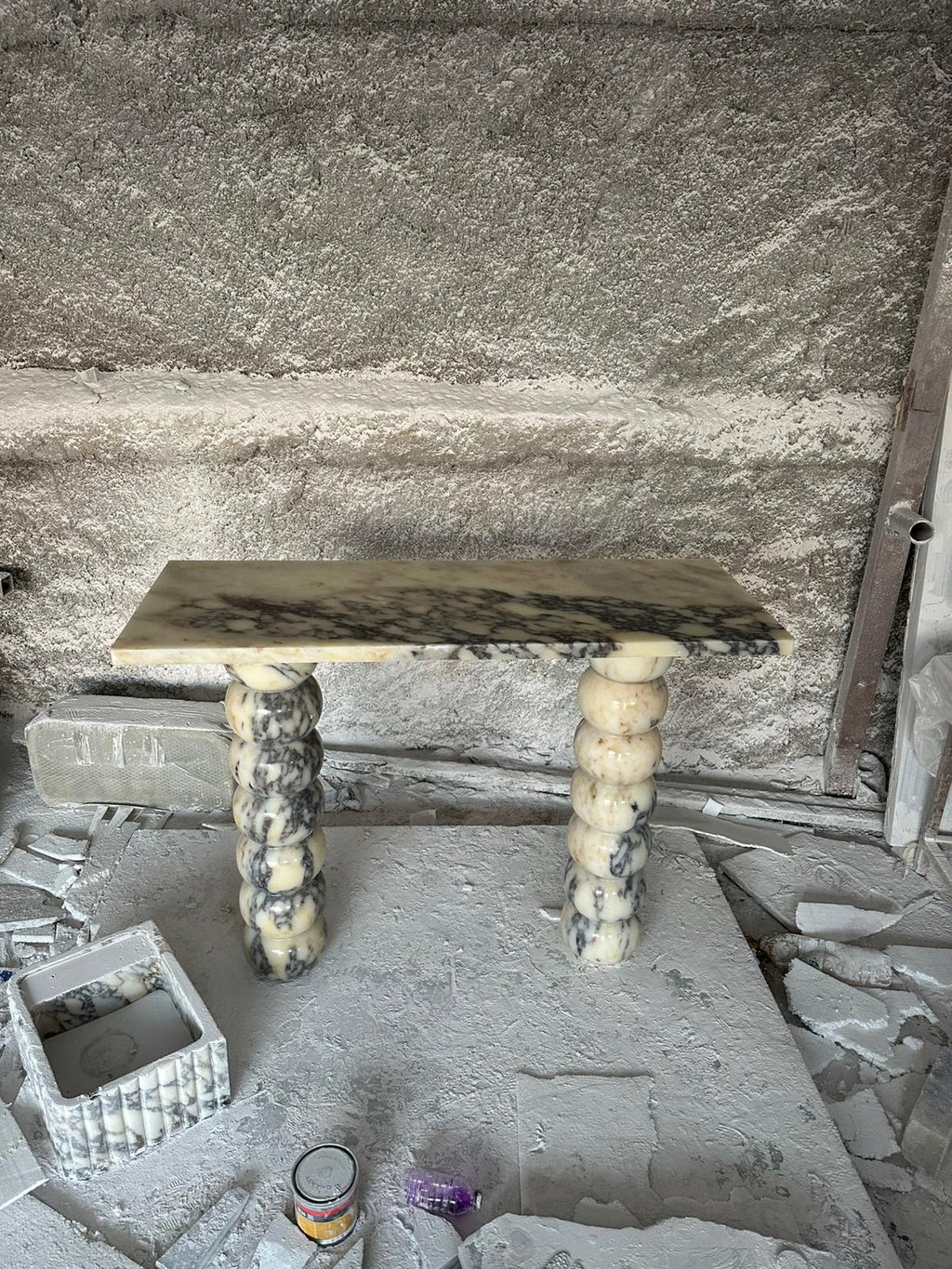 Handmade Calacatta Viola Marble Console Table, Modern Entryway Table Luxury Home Furniture Dresser