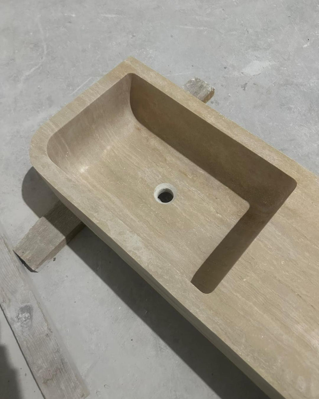 Handmade Travertine Marble Sink, Custom Natural Stone Bathroom Basin