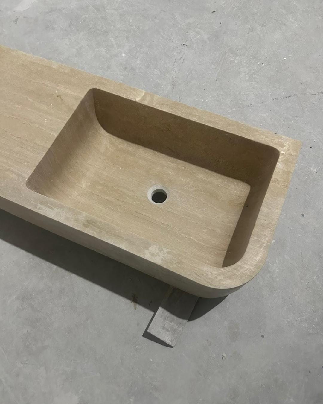 Handmade Travertine Marble Sink, Custom Natural Stone Bathroom Basin
