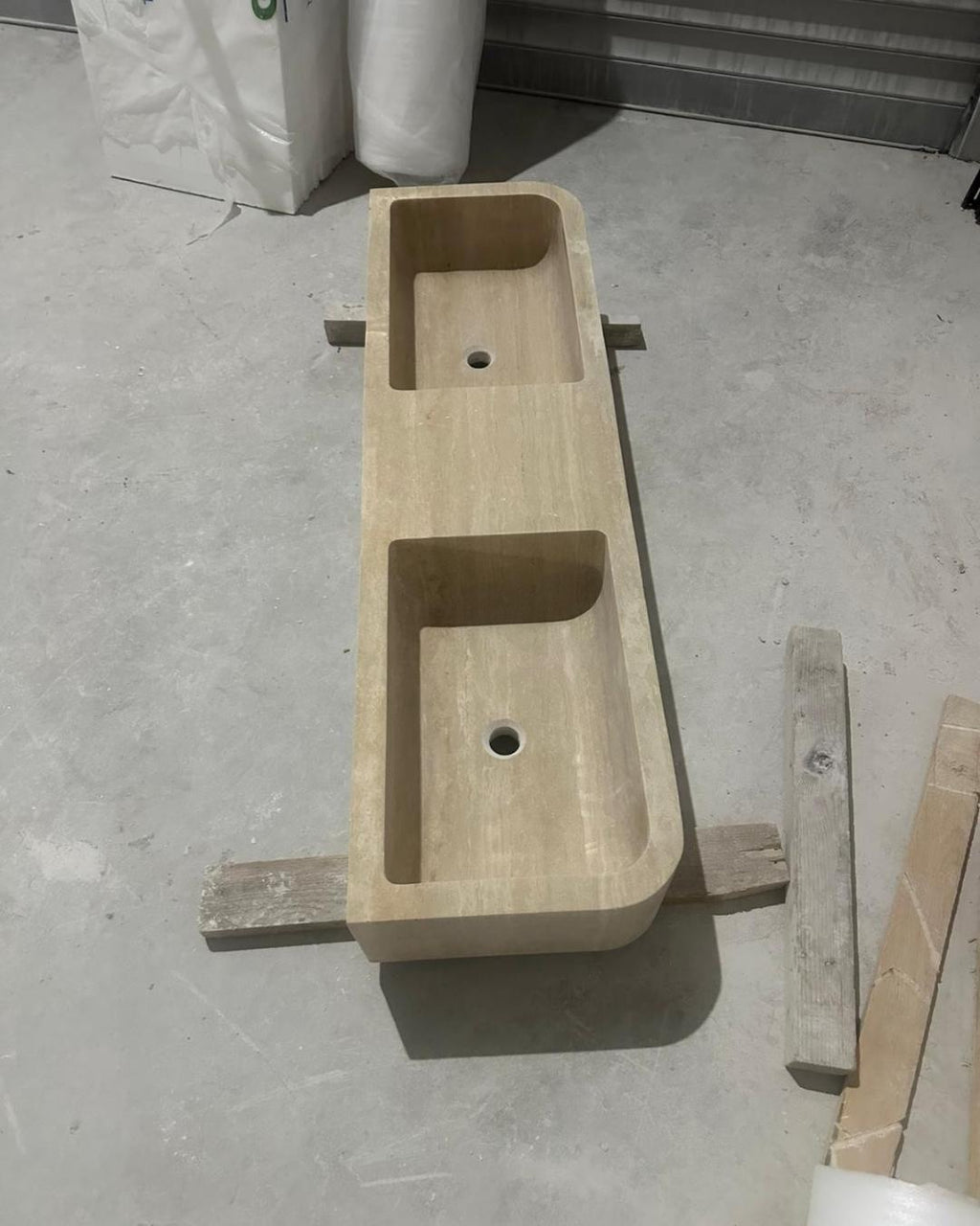 Handmade Travertine Marble Sink, Custom Natural Stone Bathroom Basin