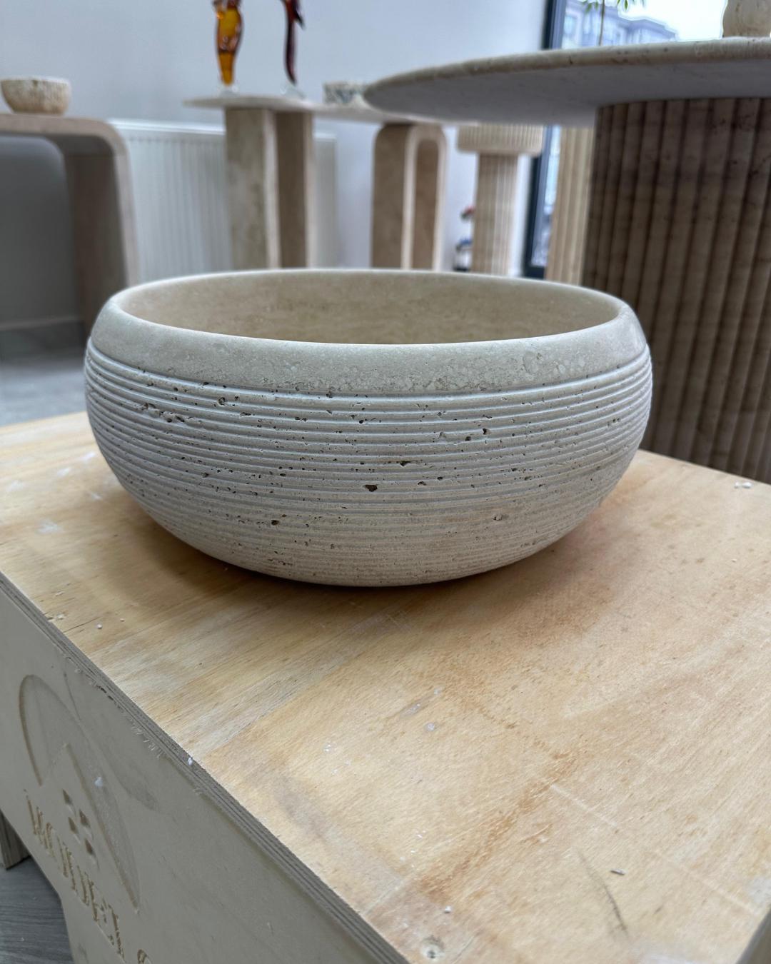 Travertine Marble Stone Round Sink: Luxury Bathroom Vanity