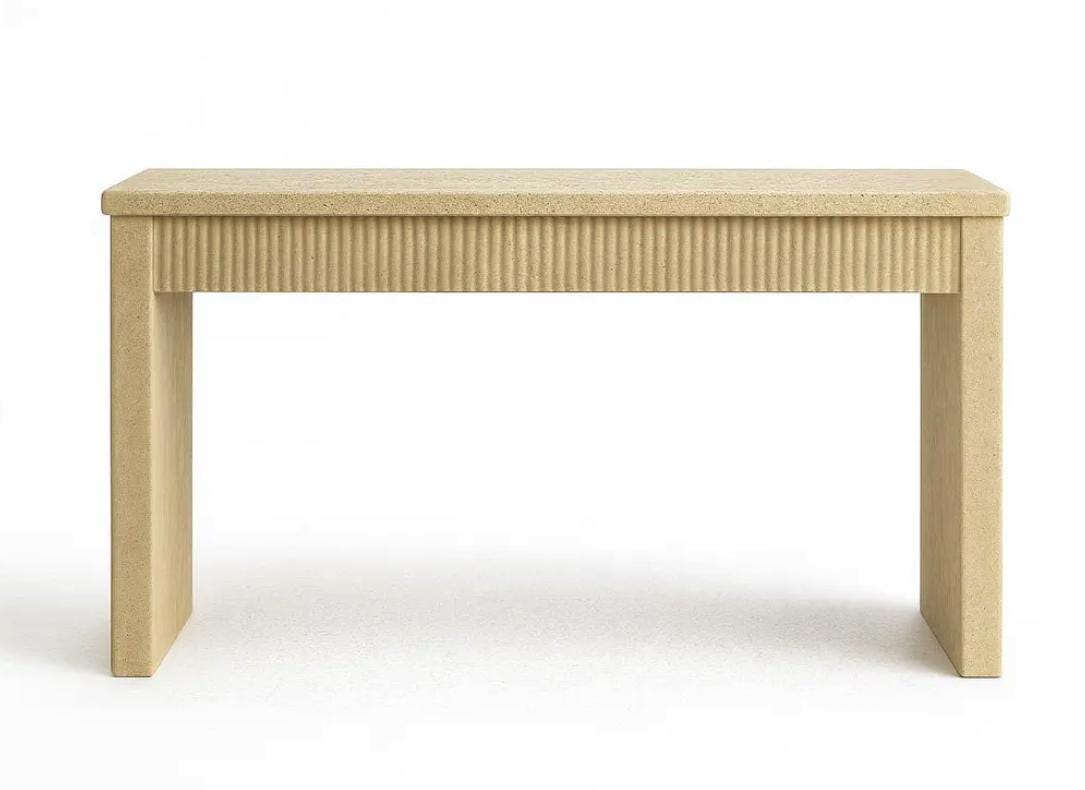 Travertine Entryway Console Table: Minimalist Modern Hallway Console