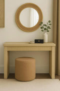 Travertine Entryway Console Table: Minimalist Modern Hallway Console
