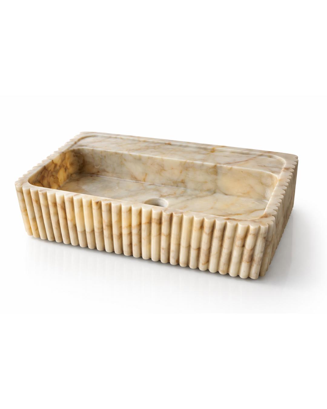 Calacatta Gold Stone Marble Sink Luxury Bathroom Vanity