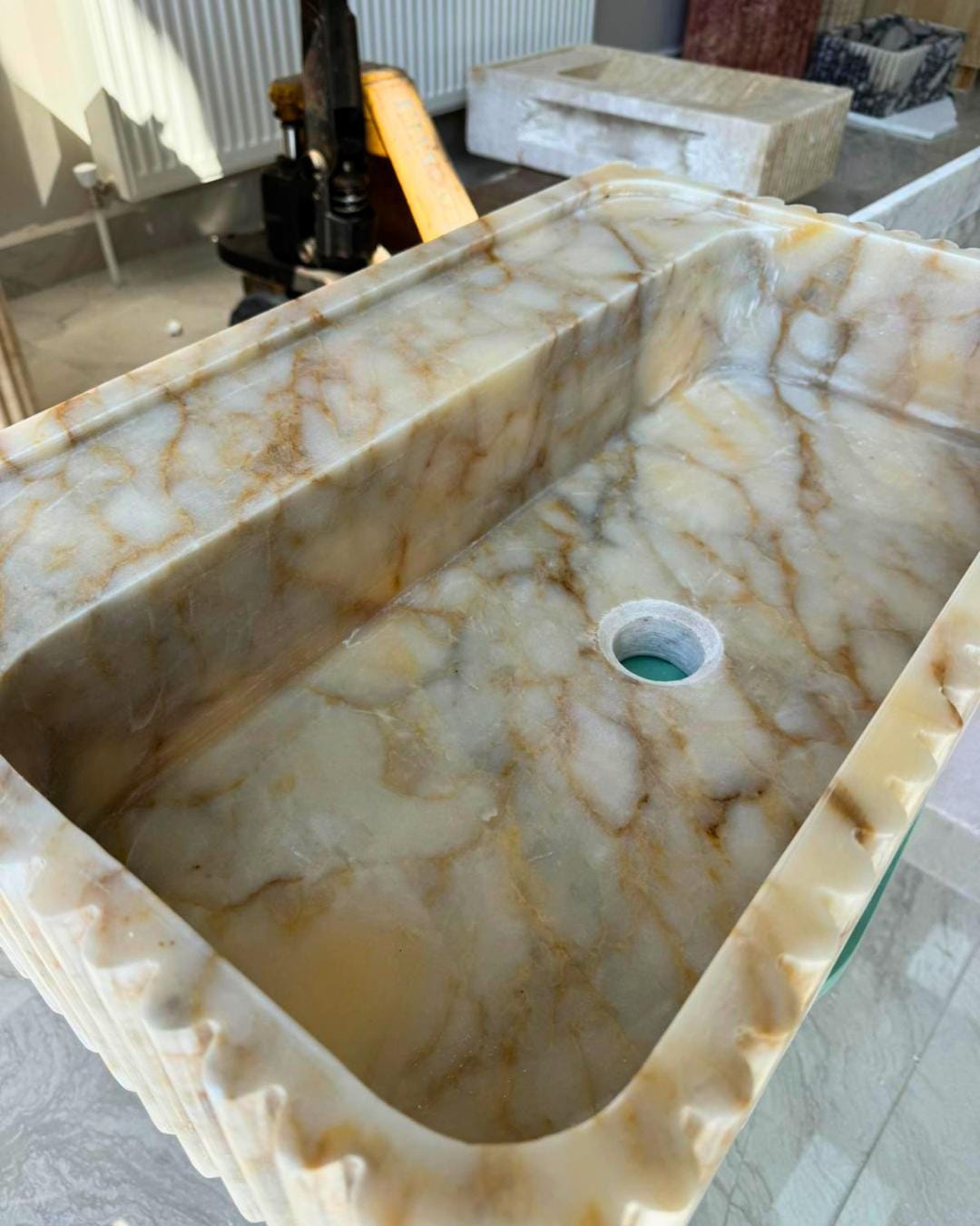Calacatta Gold Stone Marble Sink Luxury Bathroom Vanity