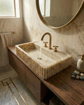 Calacatta Gold Stone Marble Sink Luxury Bathroom Vanity