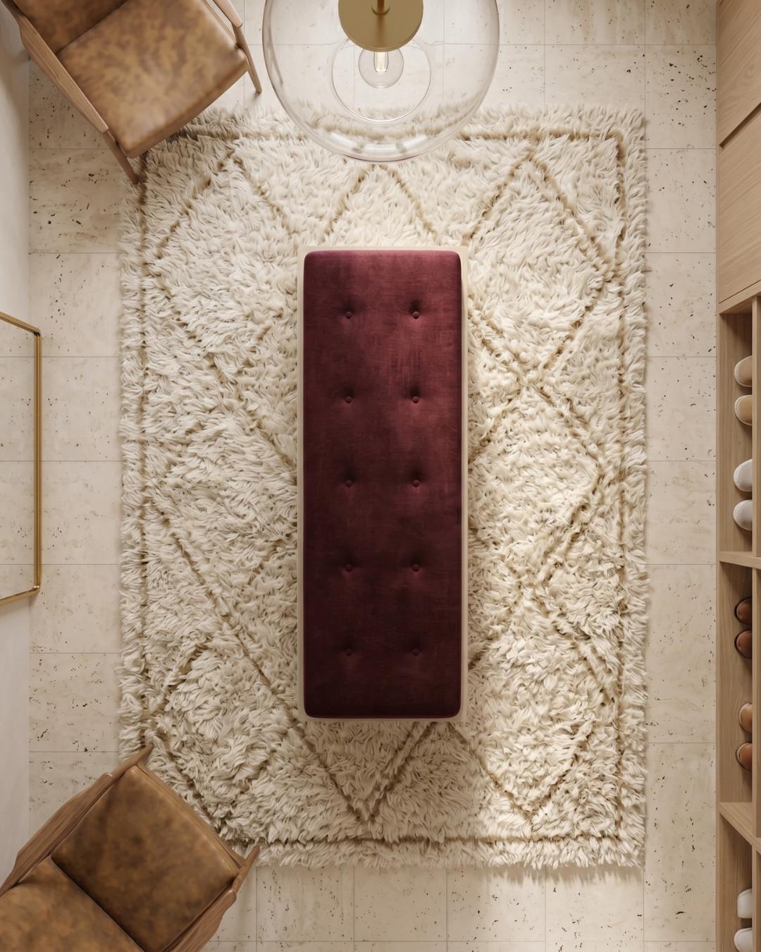 Travertine Upholstered Bench, Natural Stone Entryway Bench, Luxury Bedroom Bench, Custom Ottoman Seat, Handmade Furniture