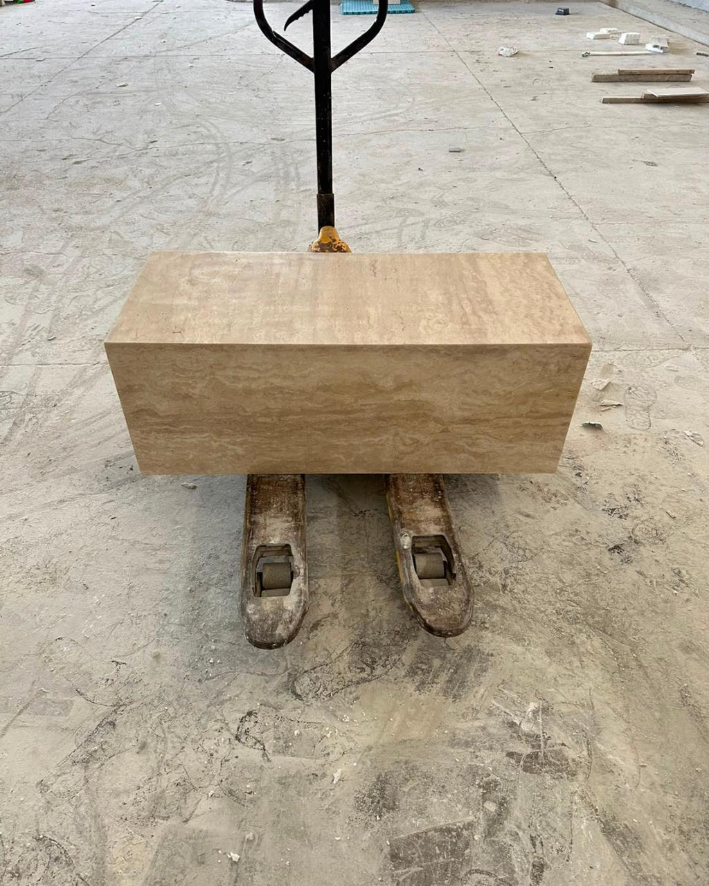 Travertine Block Coffee Table, Luxury Minimalist Plinth, Bespoke Natural Stone Console Table Furniture