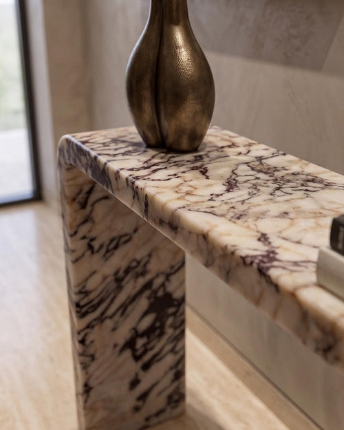 Calacatta Viola Marble Entryway Dresser Natural Stone Furniture