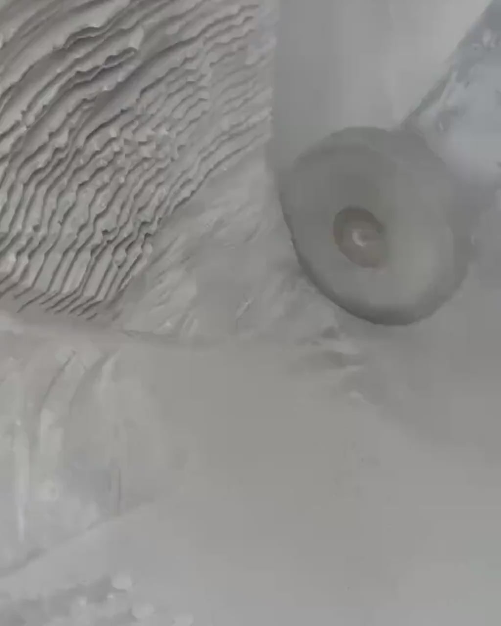White Tundra Marble Freestanding Bathtub, Handmade Solid Stone Soaking Tub
