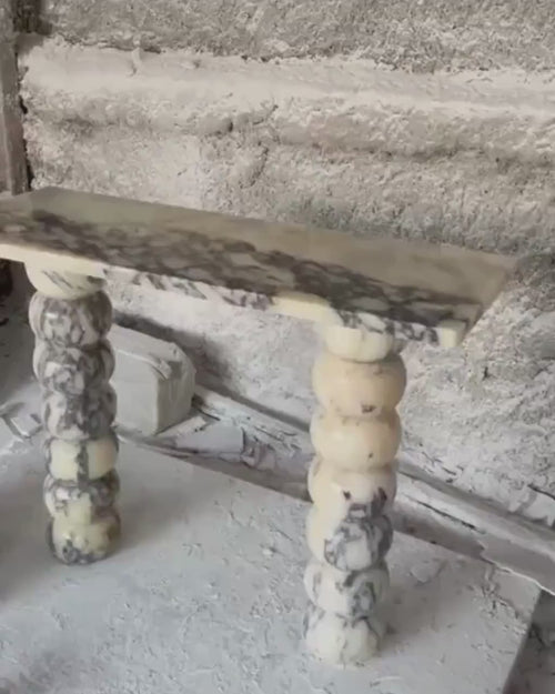 Calacatta Viola Marble Stone Console Table Dresser Entryway Furniture