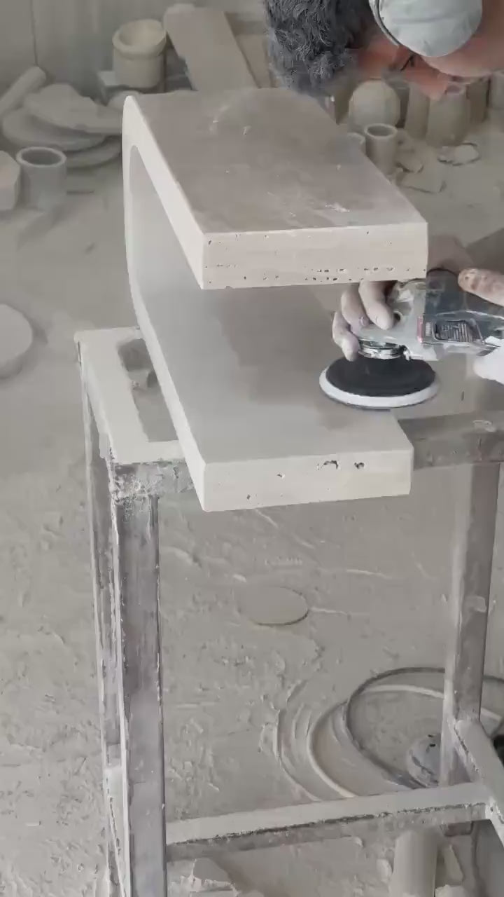 Handmade Travertine Console Table Marble Stone Entryway Furniture: Luxury Home Furniture