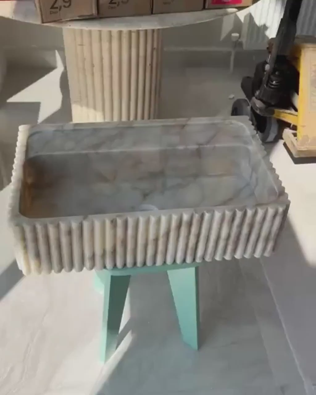 Calacatta Gold Stone Marble Sink Luxury Bathroom Vanity